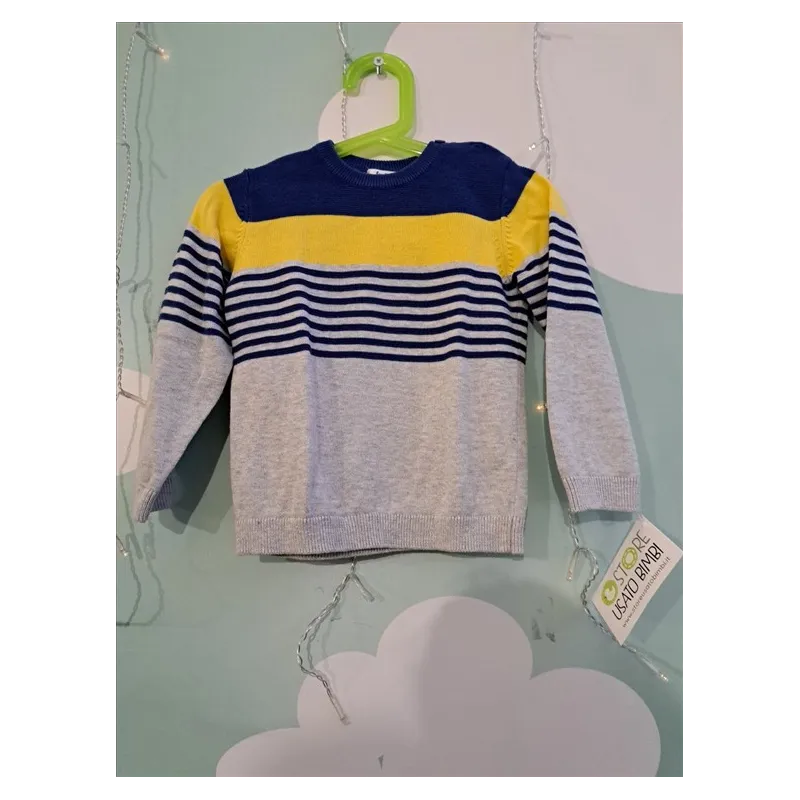 Maglioncino Fagottino Giallo E Blu 18-24 M