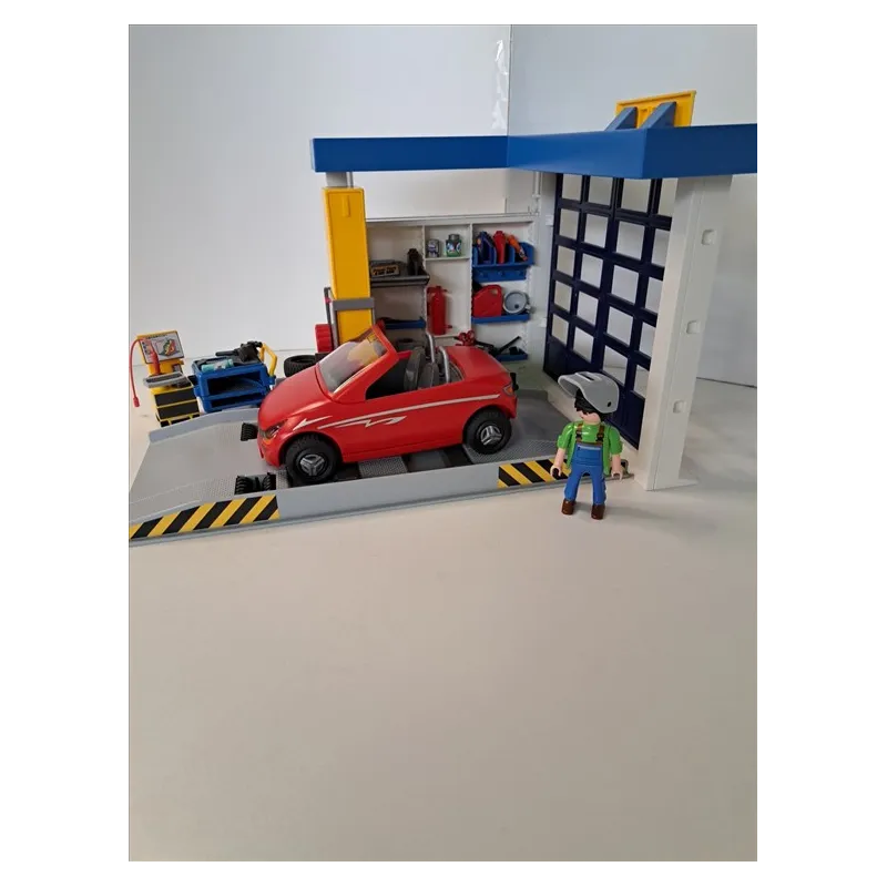 Gioco Officina Del Meccanico Playmobil Con Ponte e Accessori
