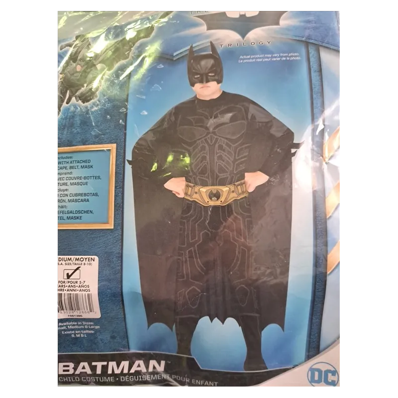 Vestito Carnevale Batman Con Maschera 6/8 A