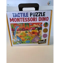 Puzzle Tattile Montessori Dino Headu