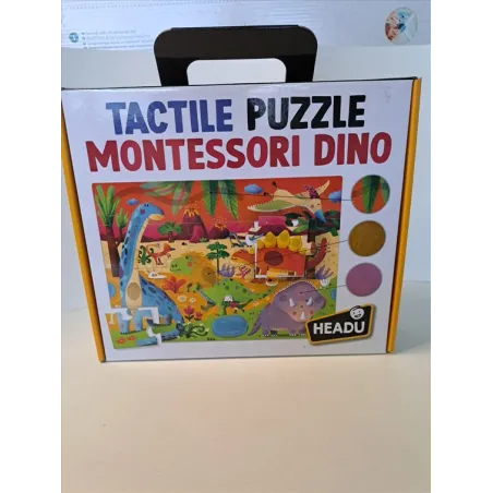 Puzzle Tattile Montessori Dino Headu