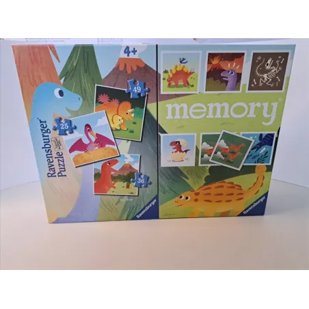 Gioco Puzzle e Memory Dinosauri Nuovo