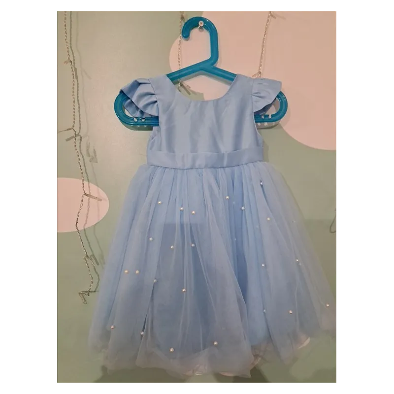 Vestito Carnevale Principessa Azzurro 12 M