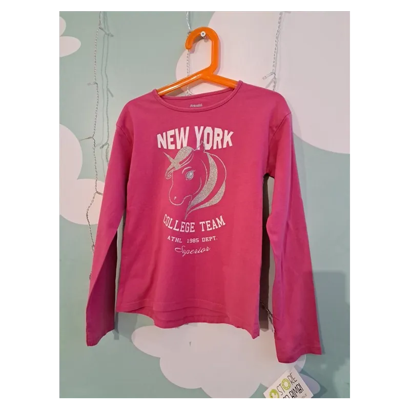 Maglia Maniche Lunghe Rosa Unicorno 7-8 A