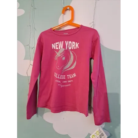 Maglia Maniche Lunghe Rosa Unicorno 7-8 A