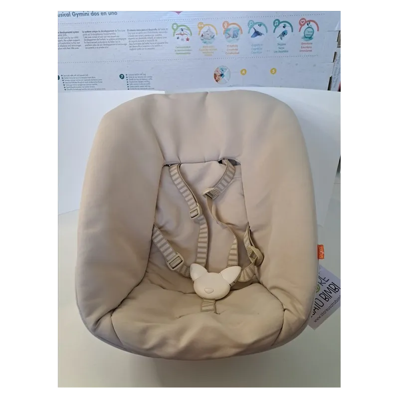 Newborn Per Tripp Trapp Stokke Beige Con Cinghiette Anche Per Sedia Stokke