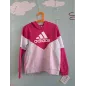 Felpa Con Cappuccio Adidas Rosa E Bianca 9-10 A