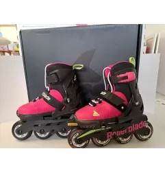 Pattini Rollerblade Fucsia e Neri N 28/32 - Segni Di Utilizzo In Punta