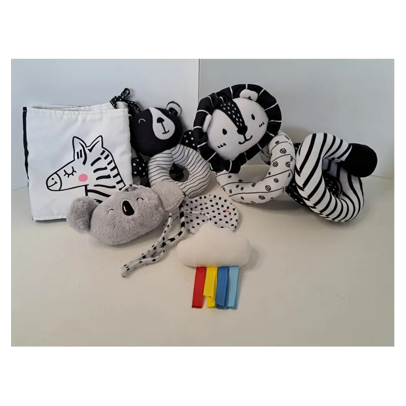 Kit Giochi Sensoriali E a Contrasto: Sonaglio, Spirale Passeggino/Lettino e Pannello