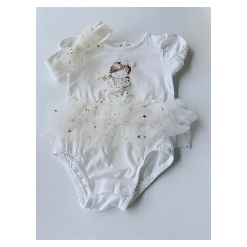 Pagliaccetto Bianco Blu Kids Ballerina Con Fascia Abbinata 1/3 M