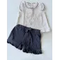Completo Bianco e Blu T Shirt e Culotte / Pantaloncino Chicco 6 M