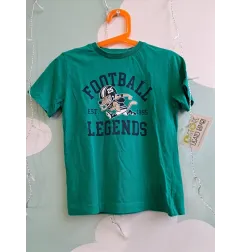 T-shirt Verde Football 3-4 A