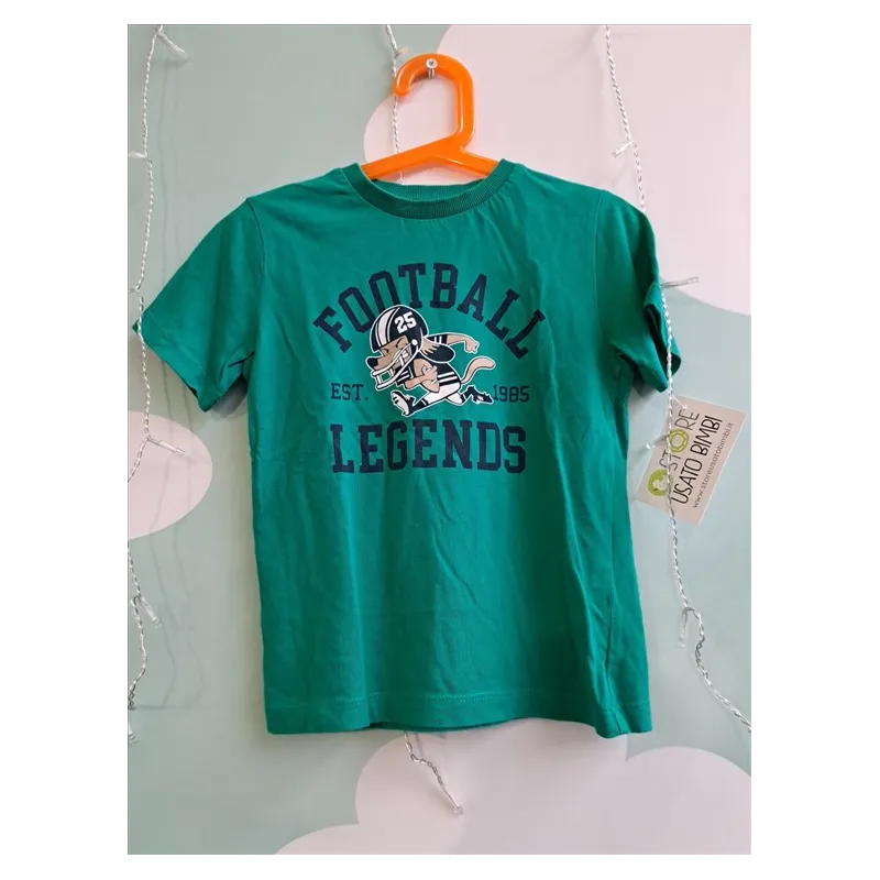 T-shirt Verde Football 3-4 A