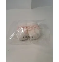 Calzini Nascita Nuovi Bianche Fiocco Rosa