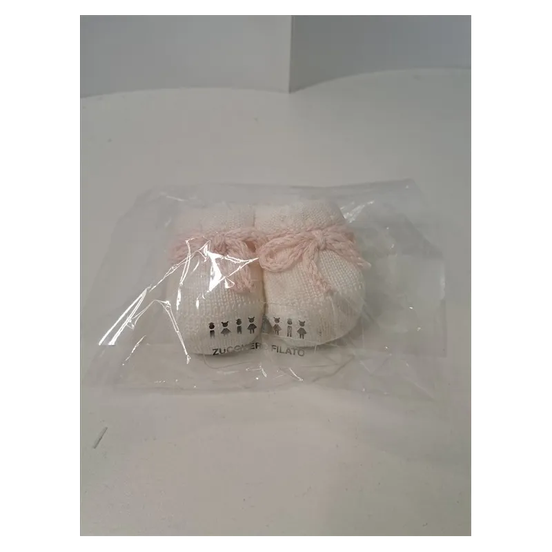 Calzini Nascita Nuovi Bianche Fiocco Rosa