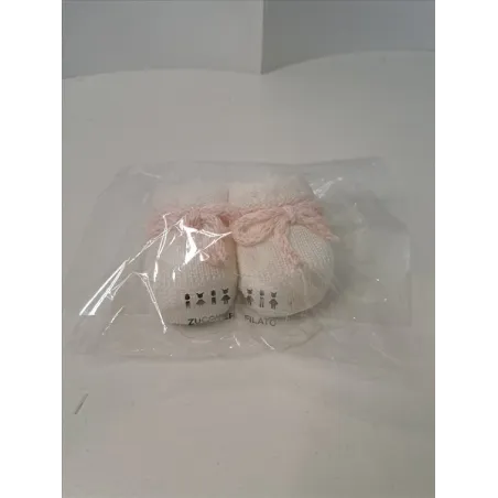 Calzini Nascita Nuovi Bianche Fiocco Rosa