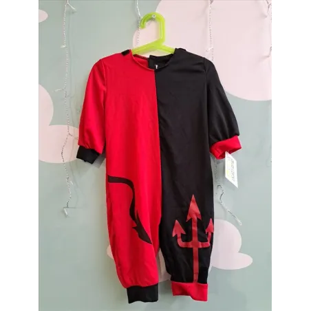 Vestito Carnevale Diavoletto 12-24 M Con Corna E Colletto