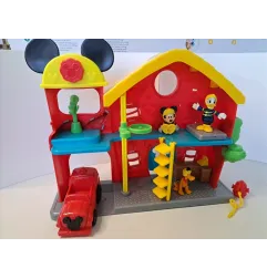Caserma dei pompieri Disney - Con Personaggi, Macchinina e Accessori (manca Gattino)