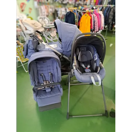 Trio Inglesina Aptica Color Jeans Con Borsa Dual Bag e Materassino Welcome Pod