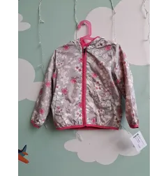 Giubbino Antivento / Pioggia Grigio Rosa Fiori 5 A