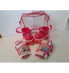 Pattini 4 Rotelle Con Protezione Principesse Allungabili 25/27