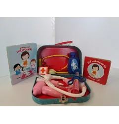 Valigetta Del Veterinario Con Libro e Strumenti