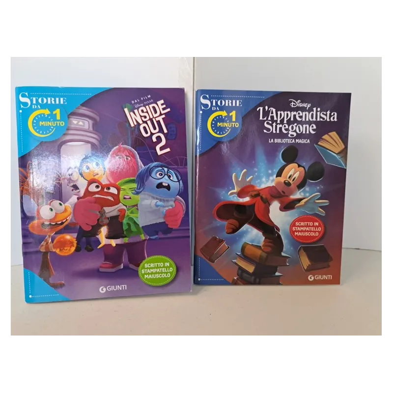 Libri Storie Da Un Minuto: Inside Out 2 + L'apprendista Stregone Topolino