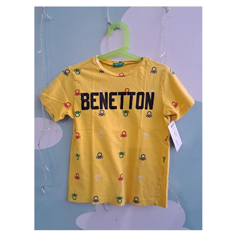 T Shirt Giallo Benetton 6/7 A