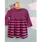 Vestito a Righe Ralph Lauren Fucsia e Blu Con Culotte 18 M
