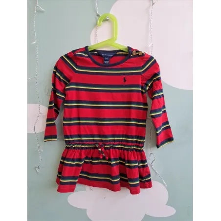 Vestito a Righe Ralph Lauren Rossoe Giallo Verde 2 A