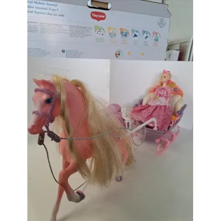 Carrozza Barbie Con Cavallo e Principessa