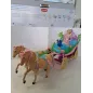 Carrozza Barbie Con 2 Cavalli e Una Barbie
