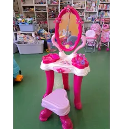 Specchiera Barbie Con Sgabello e Accessori Bellezza