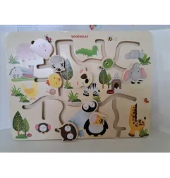 Gioco In Legno Labirinto Animali