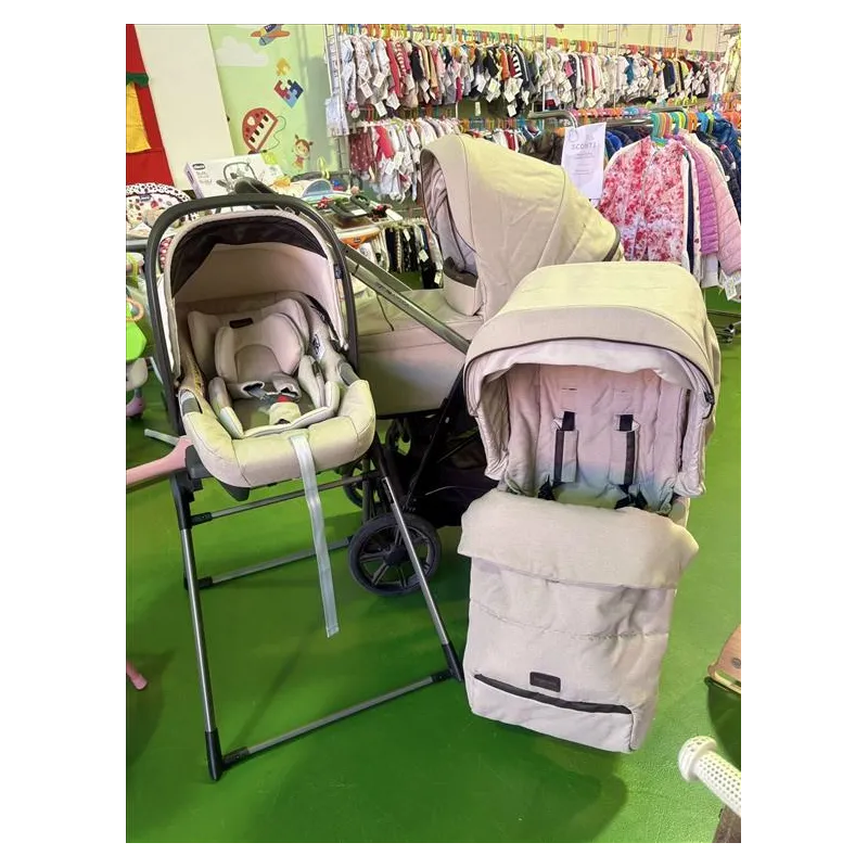 Trio Inglesina Aptica Beige Con Materassino Welcome Pod e Stand Up