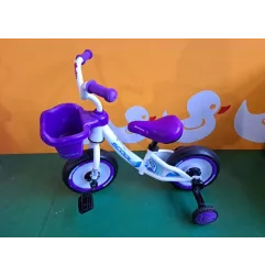 Bicicletta / Triciclo Con Rotelle Bianco e Viola