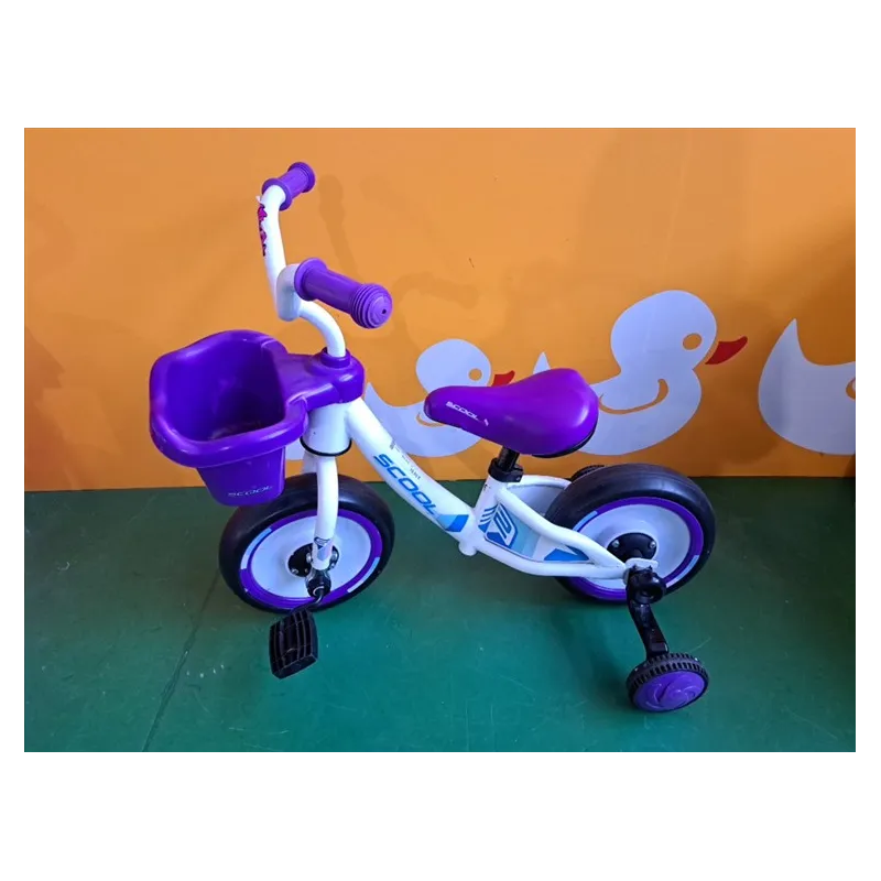 Bicicletta / Triciclo Con Rotelle Bianco e Viola