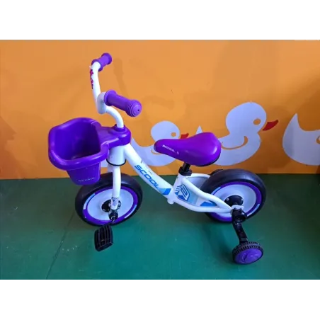 Bicicletta / Triciclo Con Rotelle Bianco e Viola