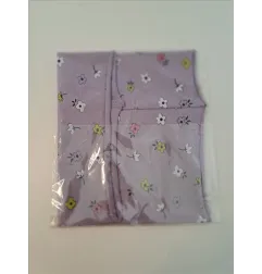 Copricollo In Cotone Lilla Fiorellini Nuovo
