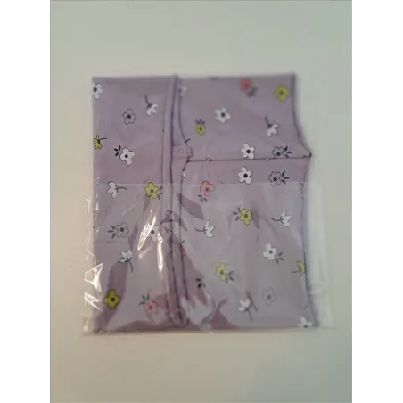 Copricollo In Cotone Lilla Fiorellini Nuovo