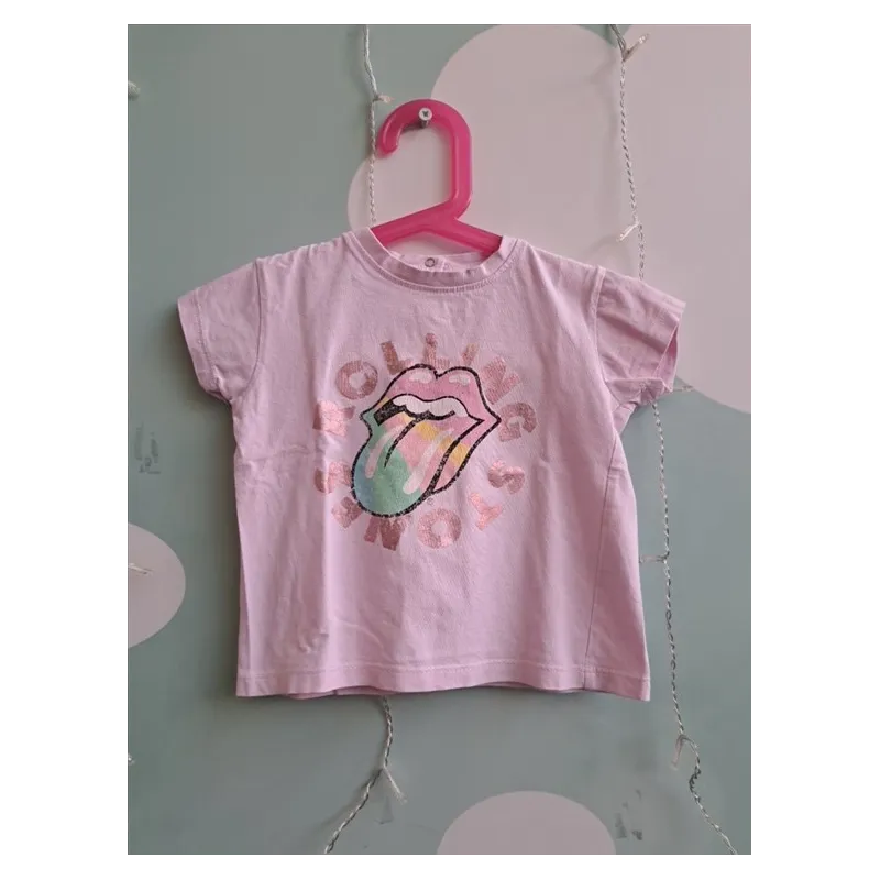 Tshirt Rolling Stones Rosa 12-18 M