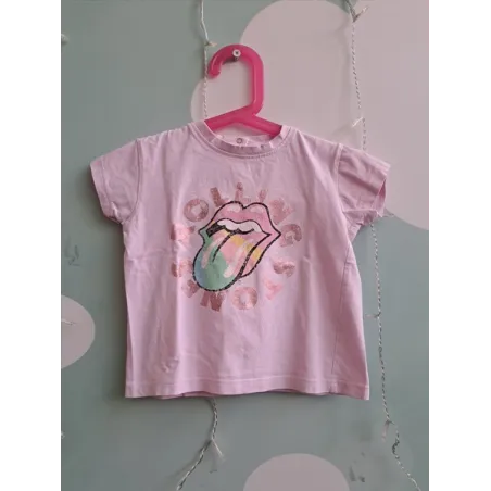Tshirt Rolling Stones Rosa 12-18 M