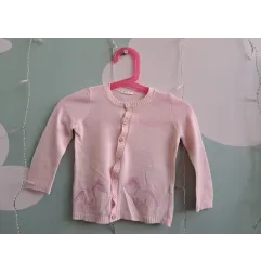 Cardigan Legger Rosa Con Coniglietti 6 M