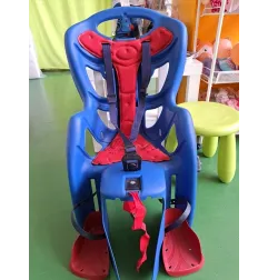 Seggiolino Bici Posteriore Da Portapacchi Blu e Rosso