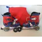 Pattini Con 3/4 Rotelle Blu E Rossi N.28-30 Con Sacca