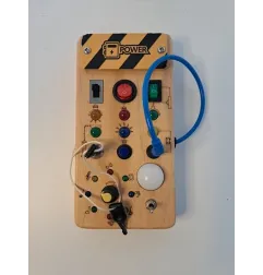 Gioco Bimbi Busy Board In Legnocon Tasti, Led e Accensione Con Chiavi