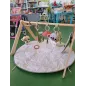 Palestrina Tiny Love Boho Chic Gymini Con Tappeto, Arco Giochi In Legno e Sonagli Attività