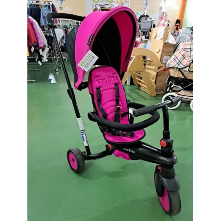 Smart Trike STR3 Triciclo Pieghevole e Trasformabile per Bambini Fucsia