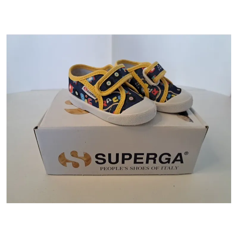 Scarpe Superga Leggere Blu e Gialle N 20