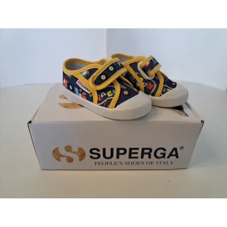 Scarpe Superga Leggere Blu e Gialle N 20